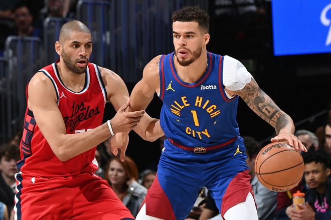 NBA季后赛掘金胜快船晋级，小迈克尔-波特回暖仍带伤作战