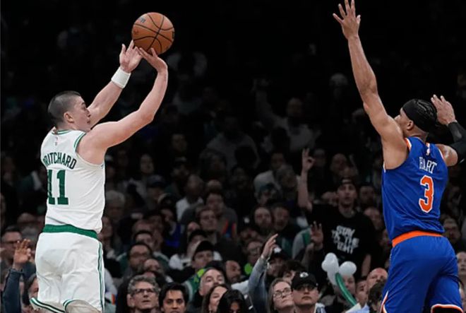 NBA季后赛东部第二轮：尼克斯108-105逆转险胜凯尔特人，大比分1-0领先