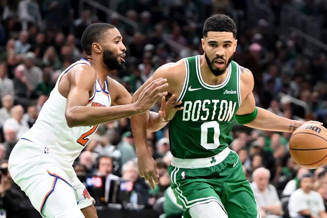 NBA季后赛东部第二轮：尼克斯108-105逆转险胜凯尔特人，大比分1-0领先