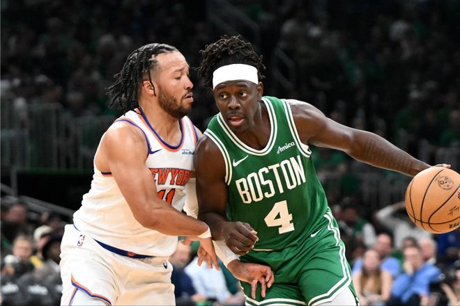 NBA季后赛东部第二轮：尼克斯108-105逆转险胜凯尔特人，大比分1-0领先