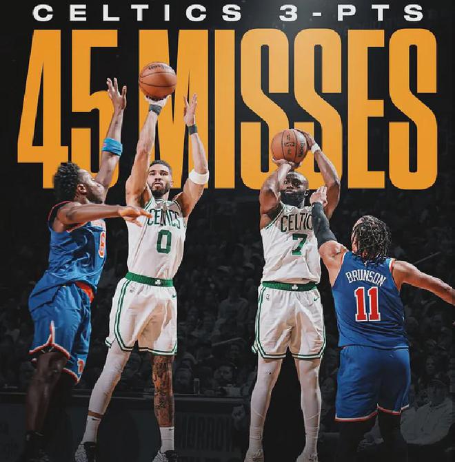 疯了！绿凯狂扔60记三分仅15中主场惜败尼克斯0-1落后