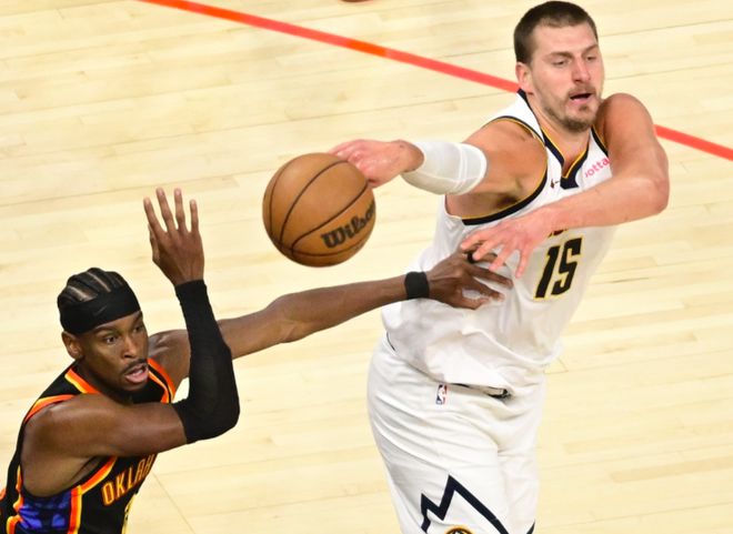 5月8日NBA季后赛半决赛G2：雷霆主场大破掘金，比分1-1平