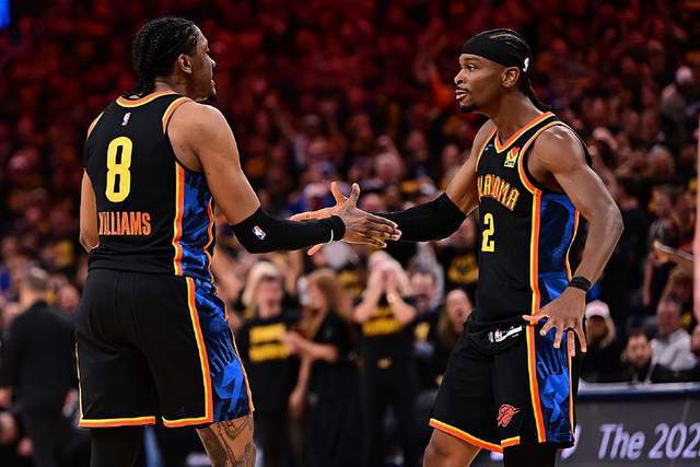 北京时间5月8日NBA西部半决赛G2，雷霆主场狂胜掘金扳平大比分