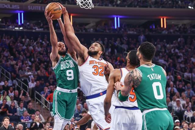 5月11日NBA季后赛凯尔特人客场战尼克斯，半场大比分领先
